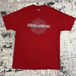 Vintage CAN-AM Outlander T Shirt Red BRP Size Medium Motorsports Compass